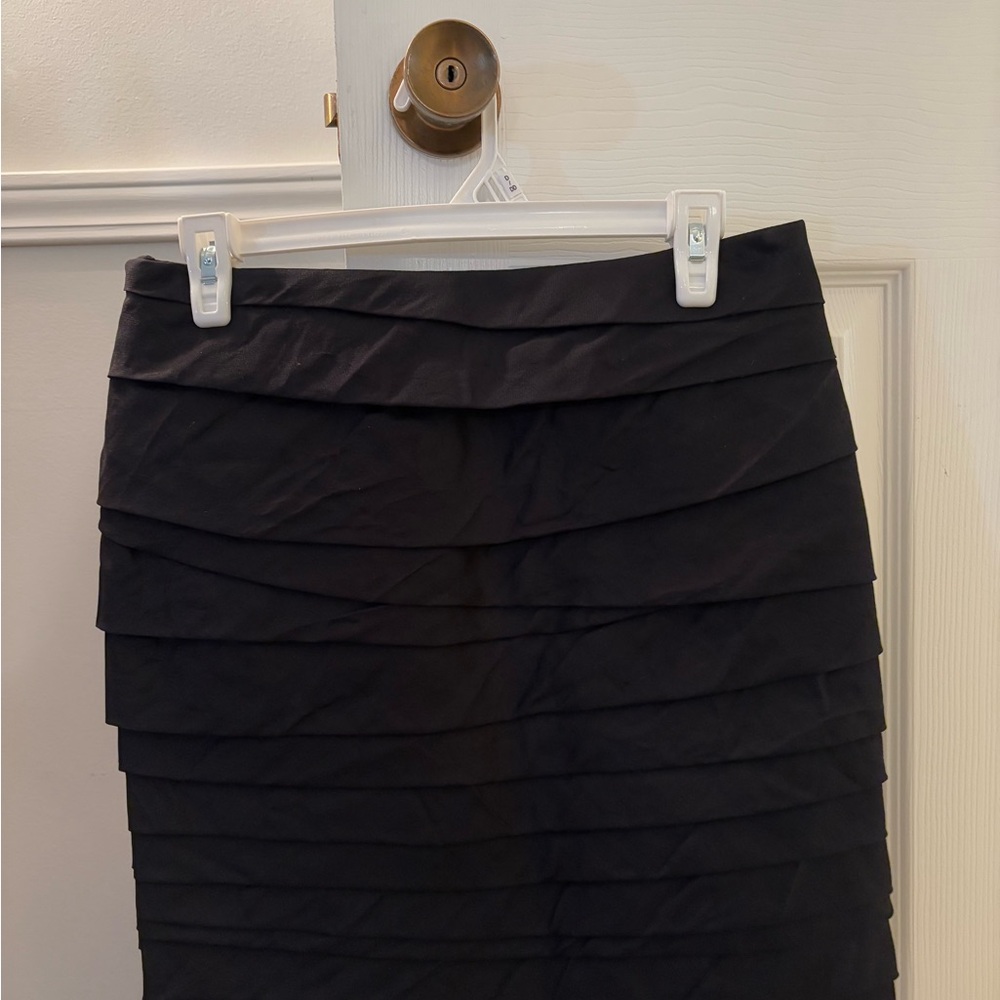 Elegant Black Tiered Skirt